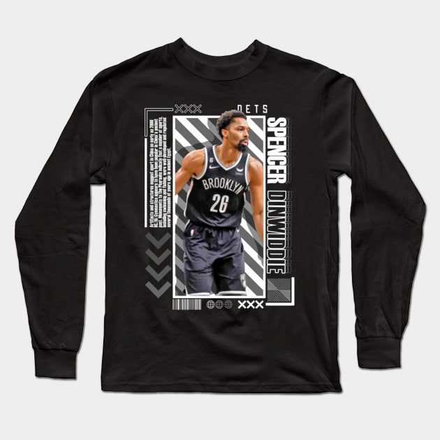 Spencer Dinwiddie Paper Poster Version 10 Long Sleeve T-Shirt by art.Hamdan